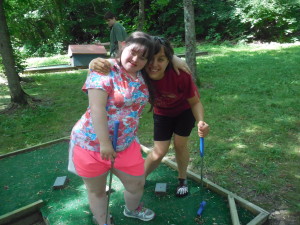 Participants had a great time at the putt-putt course!