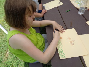 A Participant enjoying some drawing time!