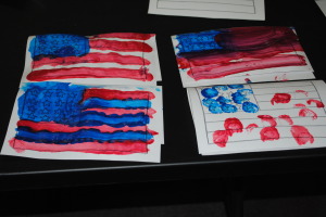 Some of the fantastic Thank You cards that our participants made to send to Veterans!