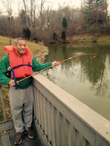 We were able to go fishing during our Winter Stay-cation! 