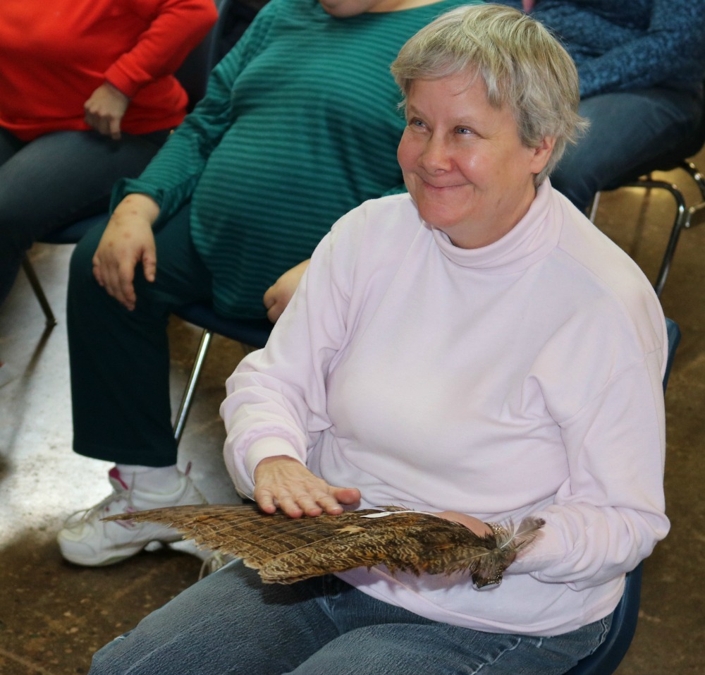 Raptor, In. Visits Stepping Stones Adult Day Program I Batavia, Ohio