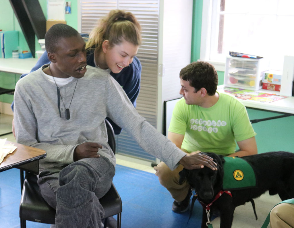 Students with autism enjoy therapy dog visits at Stepping Stones I Cincinnati, Ohio