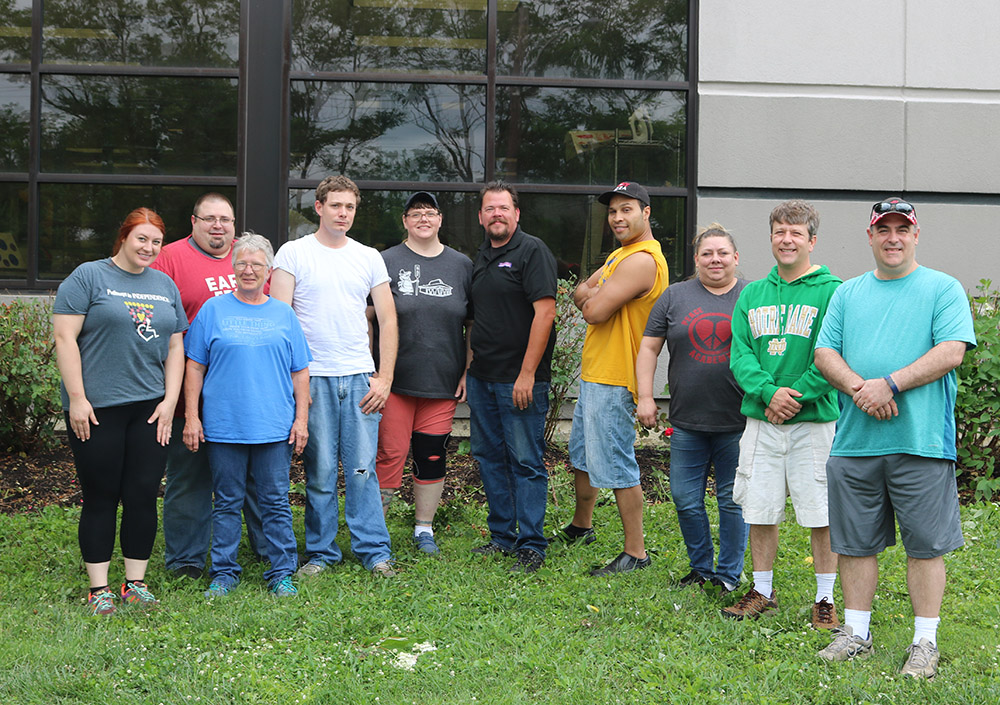 Pizza Hut Managers volunteer at Stepping Stones UCP Campus in Norwood, Ohio