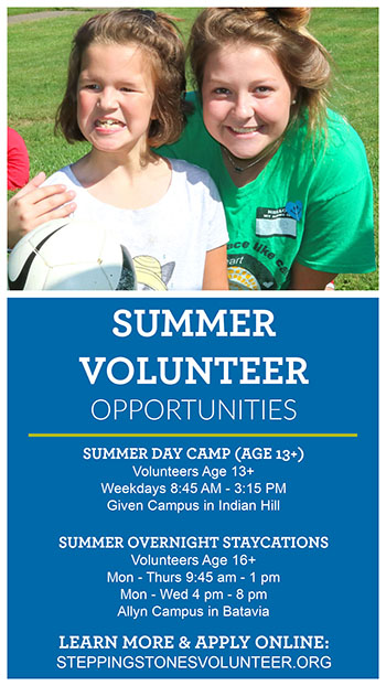 Stepping Stones Summer Camp Volunteer Opportunities I Cincinnati, Ohio