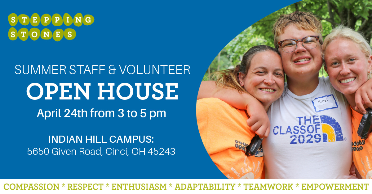 Learn about Stepping Stones Summer Day Camp work and volunteer opportunities at an Open House.